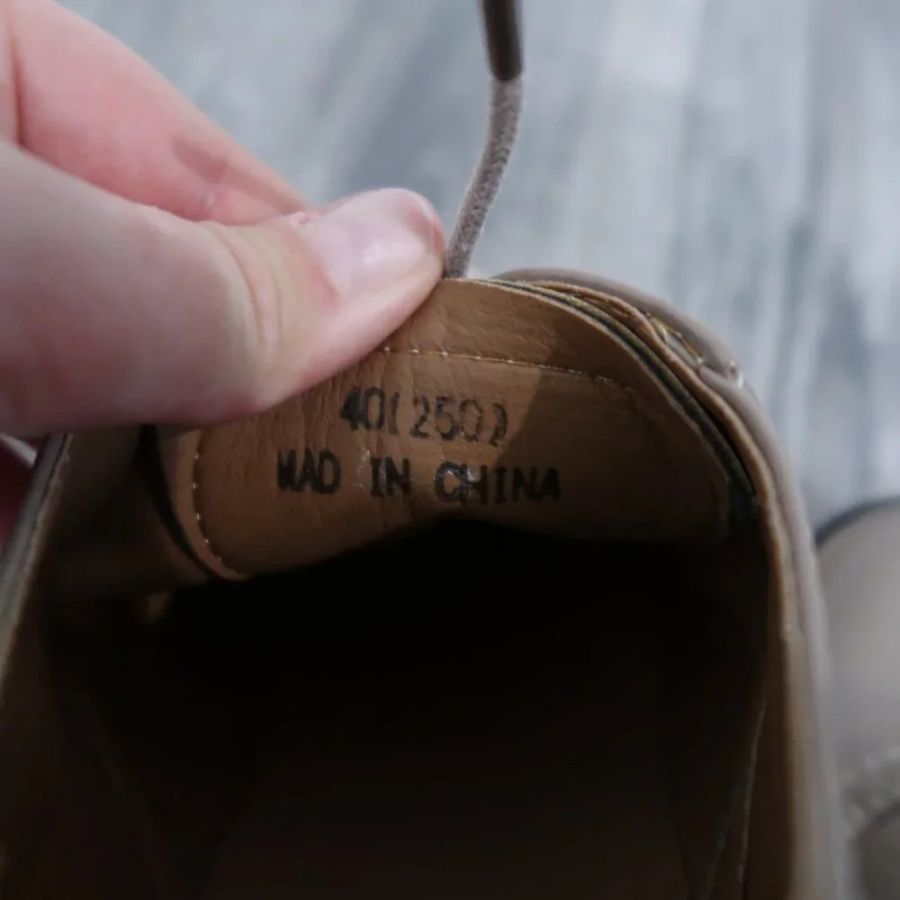 Dadawen Heels Womens 9 Brown Platform Oxfords Chunky Boxy Academia - Picture 11 of 15